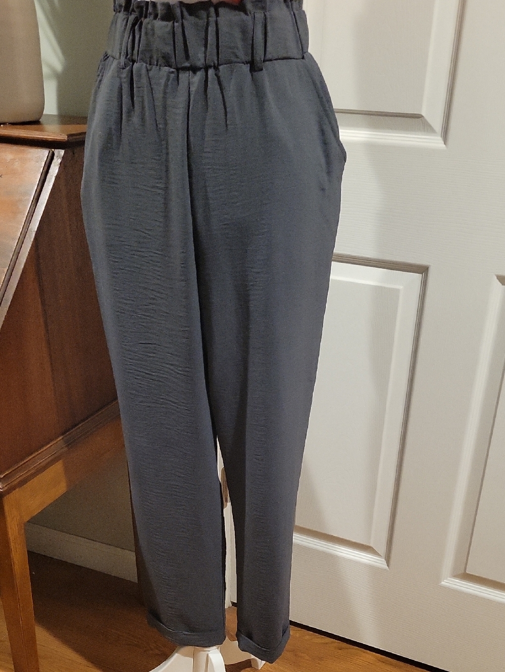 SO Charcoal Gray Elastic Waist Pants
